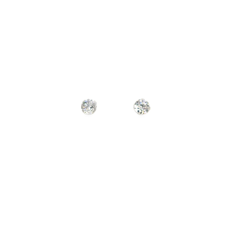 Women’s 9ct Yellow Gold Cz Soltaire Studs -6mm 1g