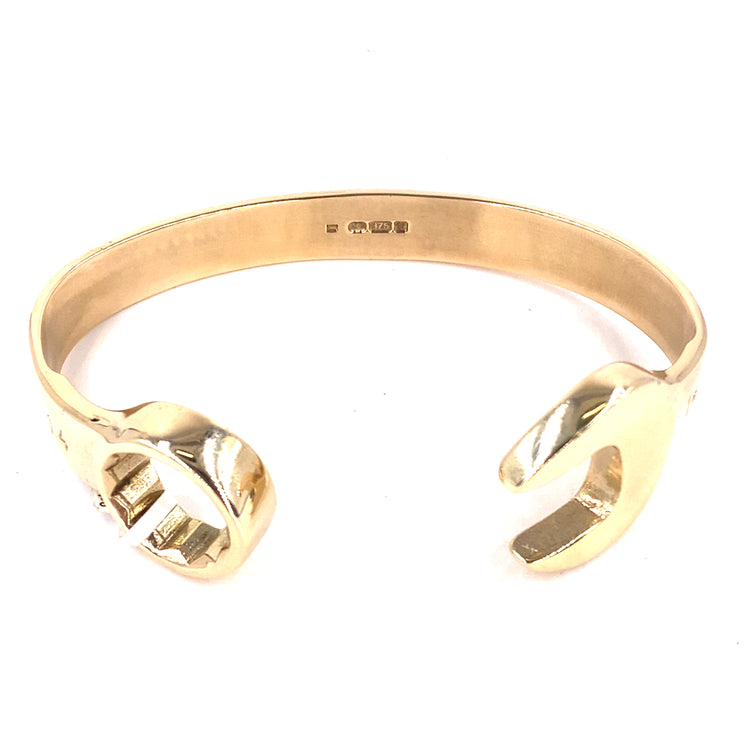 Men’s 9ct Yellow Gold Spanner Bangle - 67g