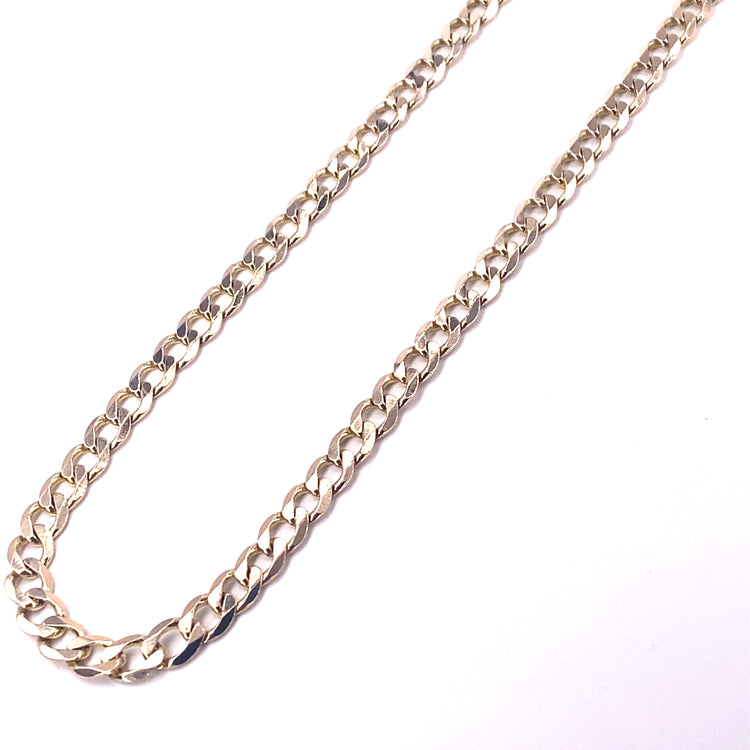 Men’s 9ct Yellow Gold Curb Chain - 16.5g 20”