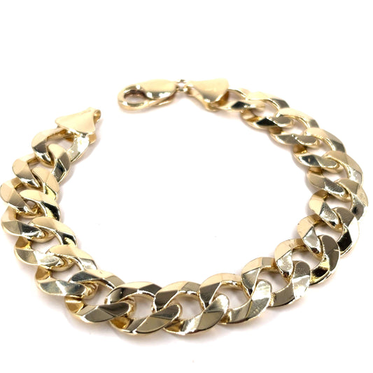 Men’s 9ct Yellow Gold Curb Bracelet - 39g