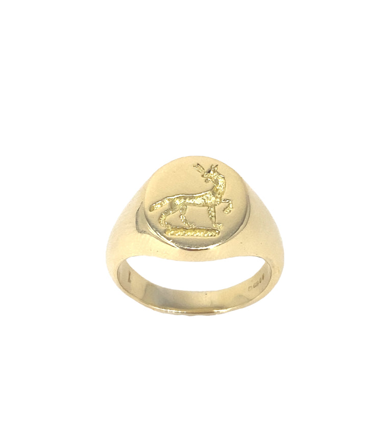 Men’s 18ct Yellow Gold Signet Seal Ring - 11.9g