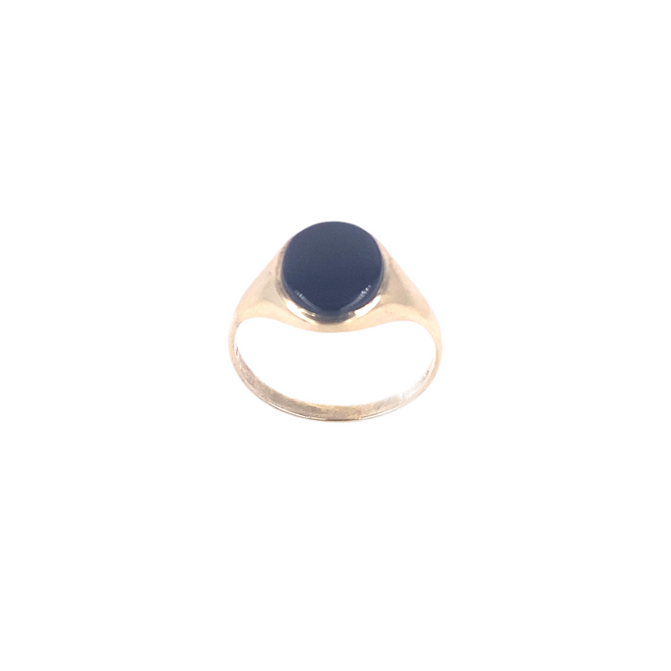 Men’s 9ct Yellow Gold Signet Onyx Ring - 2.4g