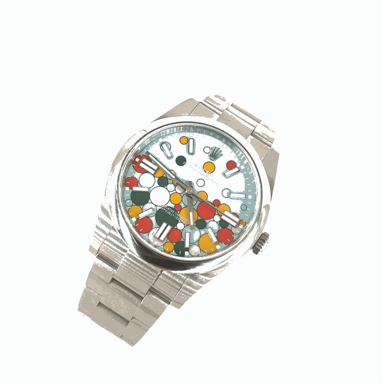 Men's Rolex Oyster Perpetual  Watch - Turquoise 'Celebration Dial', 2024