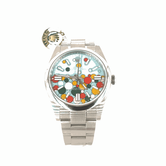Men's Rolex Oyster Perpetual  Watch - Turquoise 'Celebration Dial', 2024