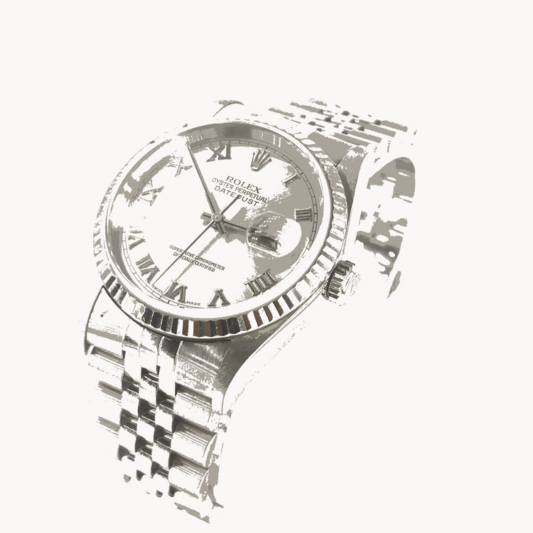 Men’s Stainless Steel Rolex DateJust 36 Watch - Roman Numerals