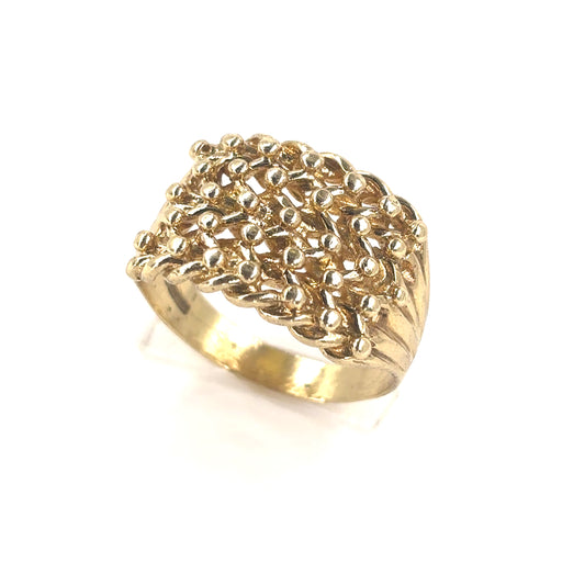 Men’s 9ct Yellow Gold Keeper Ring - 6.2g Size T