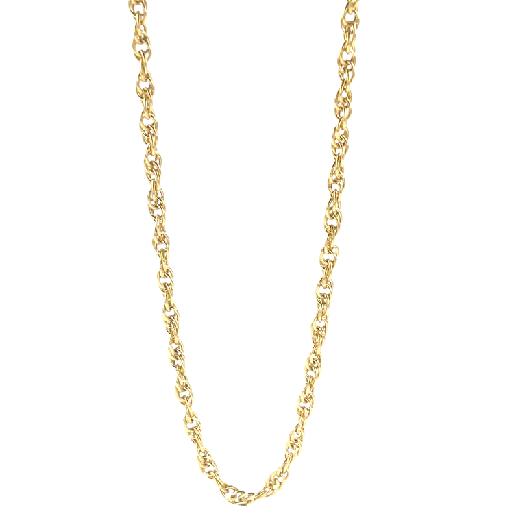 Women's 9ct Classic Yellow Gold Chain Necklace-11g