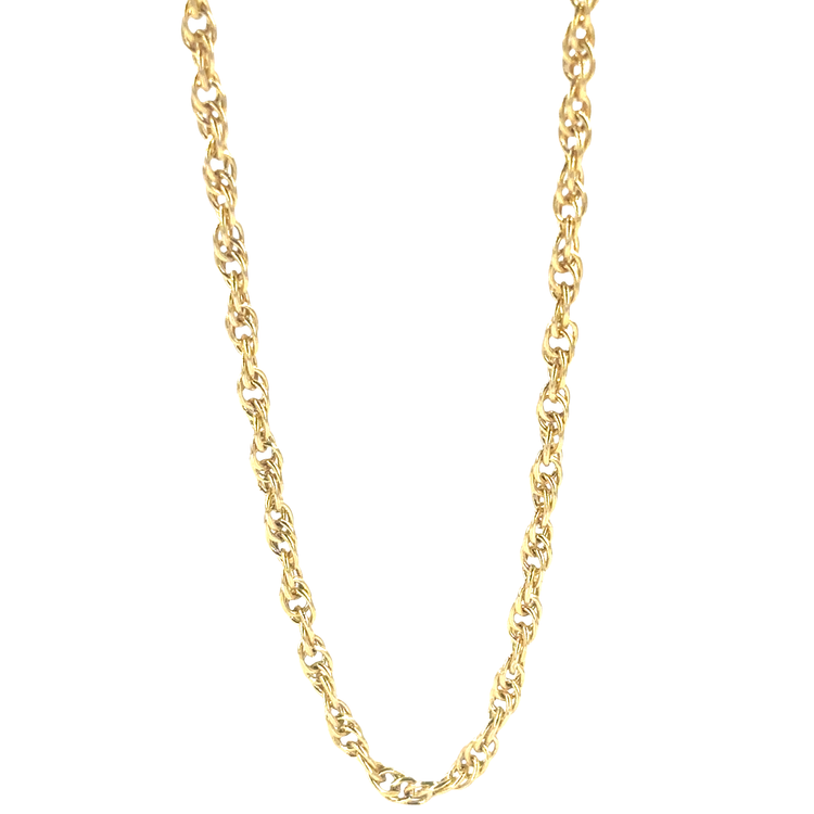 Women's 9ct Classic Yellow Gold Chain Necklace-11g