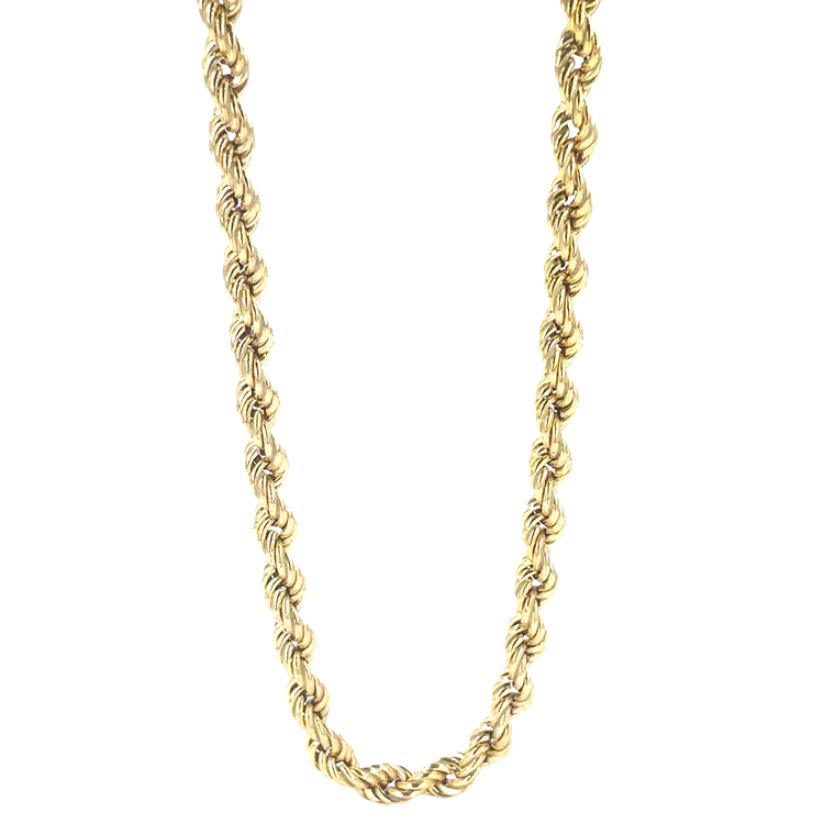 Men’s 9ct Elegant Yellow Gold Rope Chain- 0.5cm 15.7g  24”