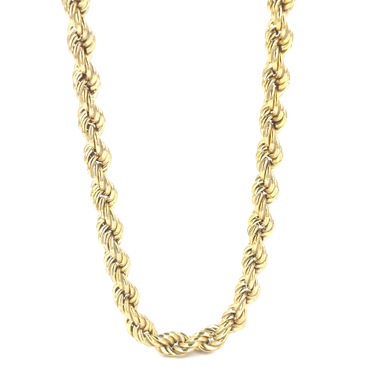 Men’s 9ct Elegant Yellow Gold Rope Chain- 0.5cm 15.7g  24”