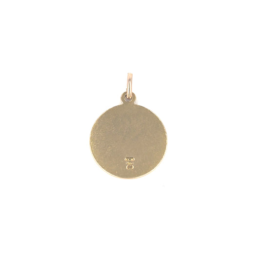 Women’s 9ct Yellow Gold St Christopher Religious Pendant with Detailed Design- 3.1g 1.8cm