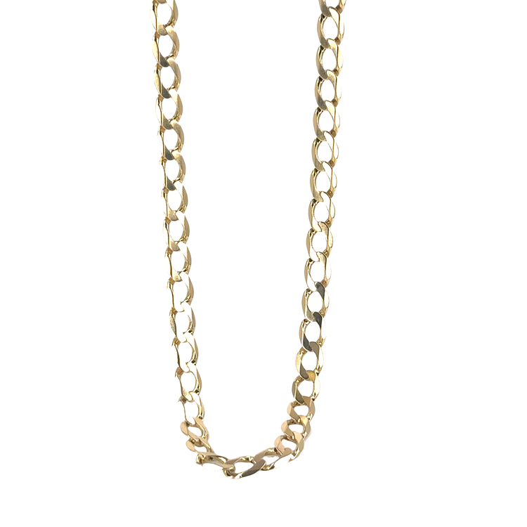 Men's 9ct Classic Yellow Gold Chain Necklace-36g