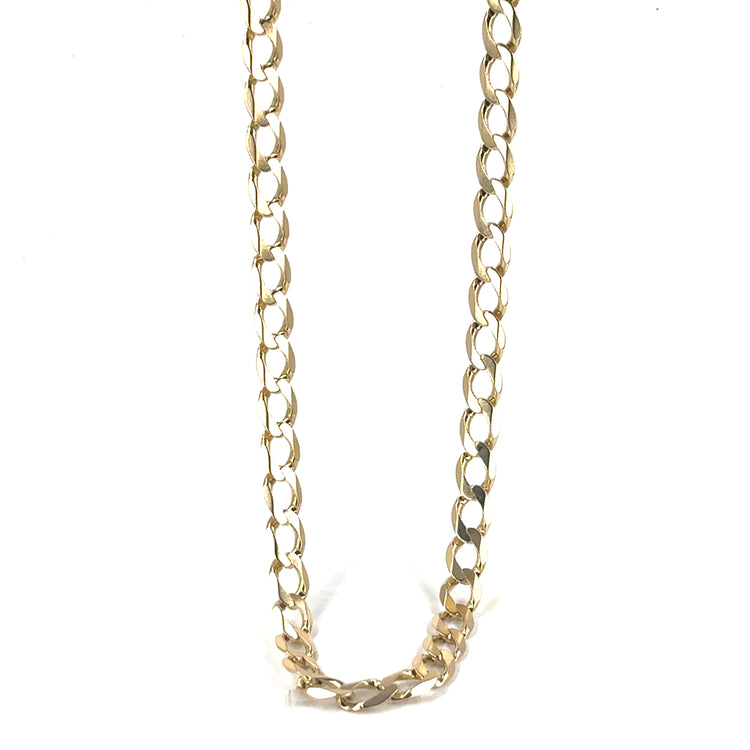Men's 9ct Classic Yellow Gold Chain Necklace-36g