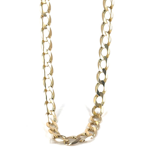 Men's 9ct Classic Yellow Gold Chain Necklace-36g