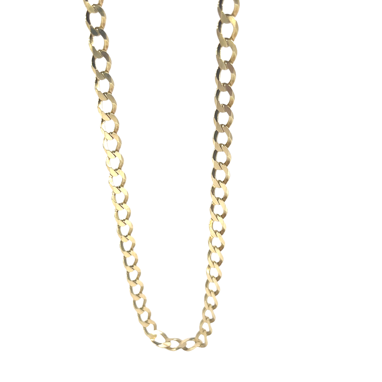 Men’s 9ct Classic Yellow Gold Curb Chain Necklace- 16.2g 22”
