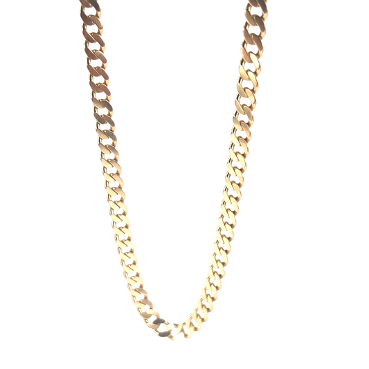 Men’s 9ct Classic Yellow Gold Curb Chain Necklace