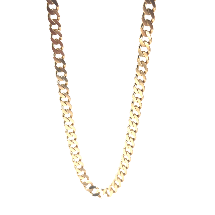 Men’s 9ct Classic Yellow Gold Curb Chain Necklace
