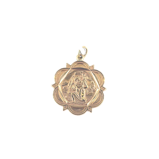 Men's 9ct  Yellow Gold Pendant with Intricate Detailing- 6g