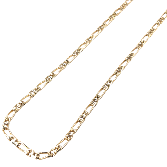 Men’s 9ct Classic Yellow Gold Fancy Figaro Chain Necklace- 26.6g 26”