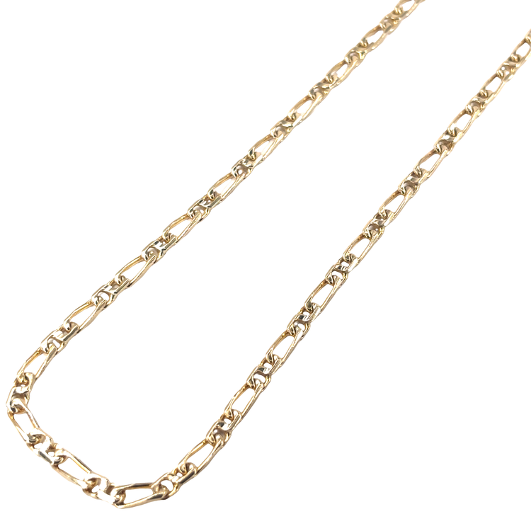 Men’s 9ct Classic Yellow Gold Fancy Figaro Chain Necklace- 26.6g 26”