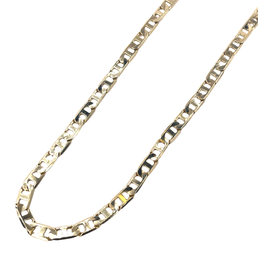 Men’s 9ct Elegant Yellow Gold Mariner Link Chain- 36.6g 24”