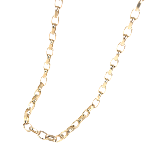 Men’s 9ct Classic Yellow Gold Belcher Chain Necklace- 25.8g 26”