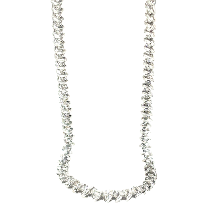 Women’s 18ct White Gold Diamond Tennis Necklace