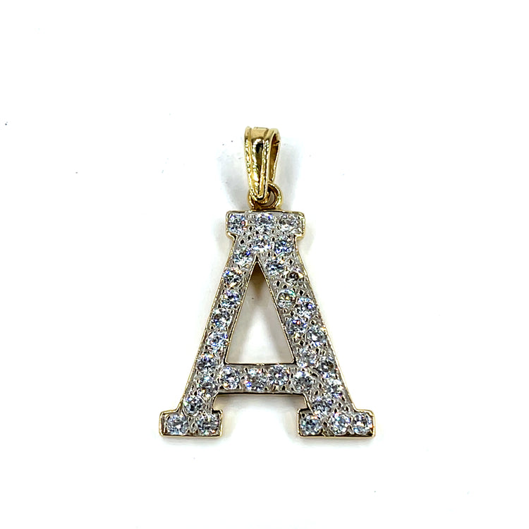9ct Yellow Gold "A" CZ pendant
