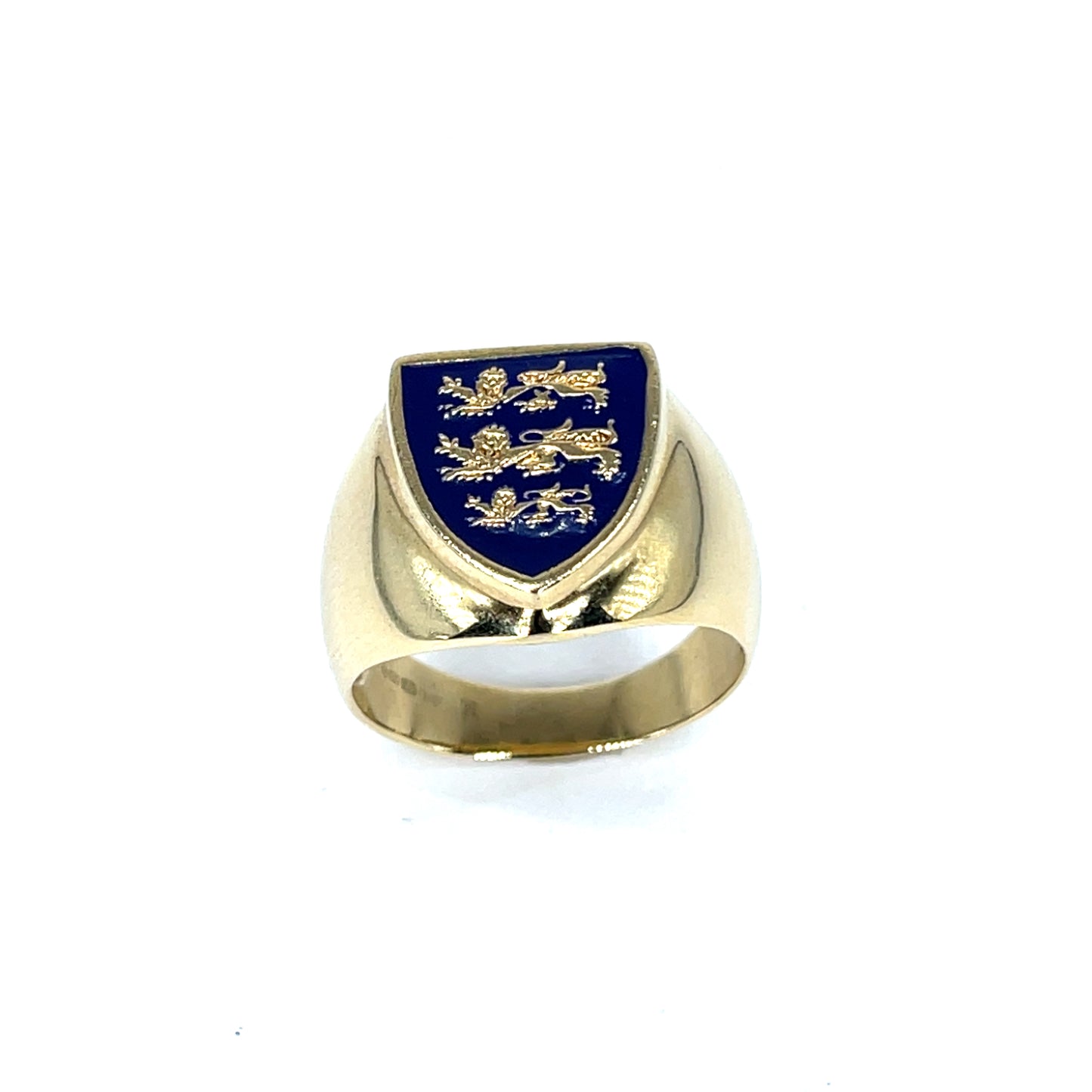 9ct  3 Lions England Signet Ring