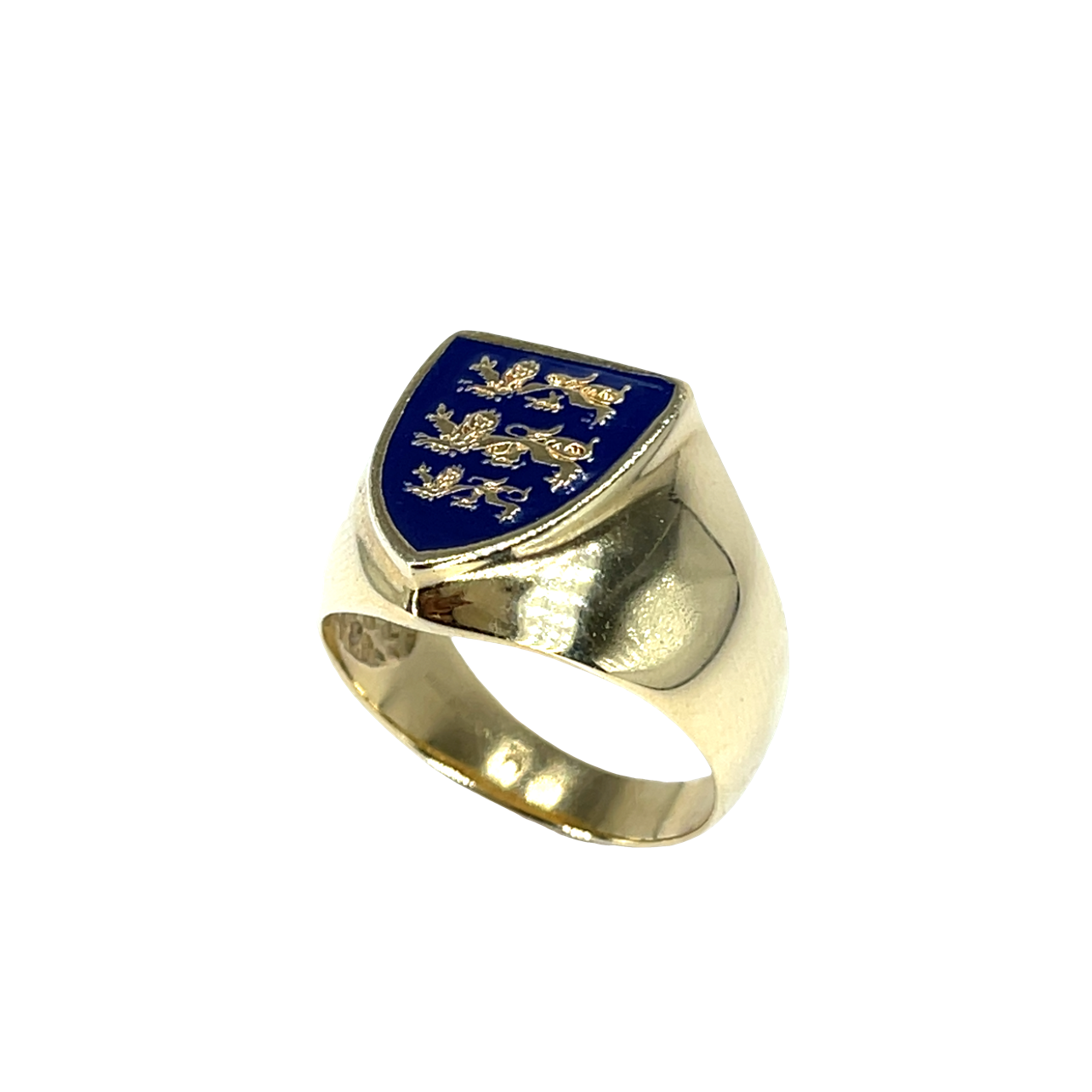 9ct  3 Lions England Signet Ring