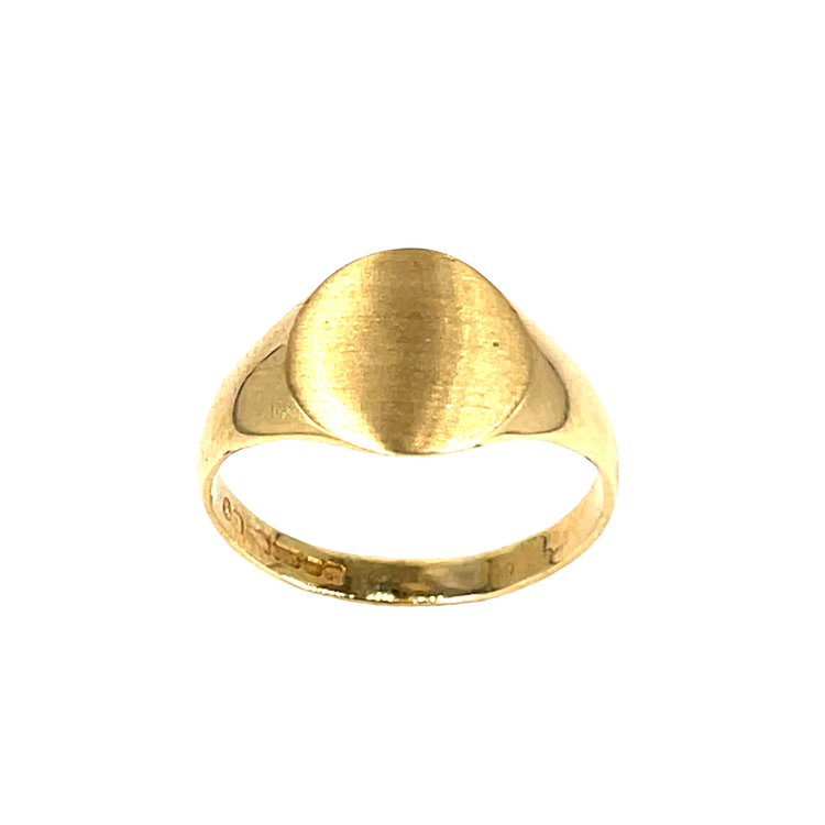 9ct Classic Oval Yellow Gold Signet Ring