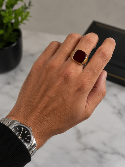 9ct Cornelian Signet Ring