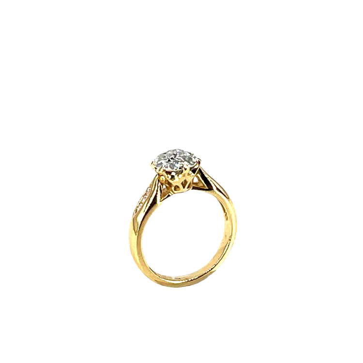 18ct Yellow Gold Diamond Solitaire Ring