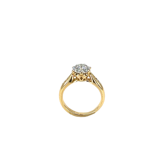18ct Yellow Gold Diamond Solitaire Ring