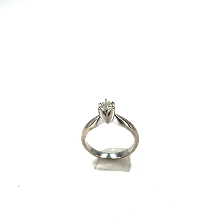 Classic 18CT White Gold Diamond Solitaire Ring