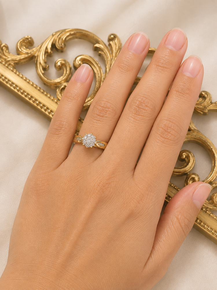 18ct Yellow Gold Diamond Solitaire Ring