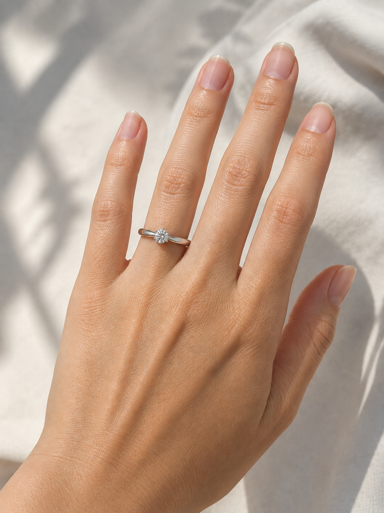Classic 18CT White Gold Diamond Solitaire Ring