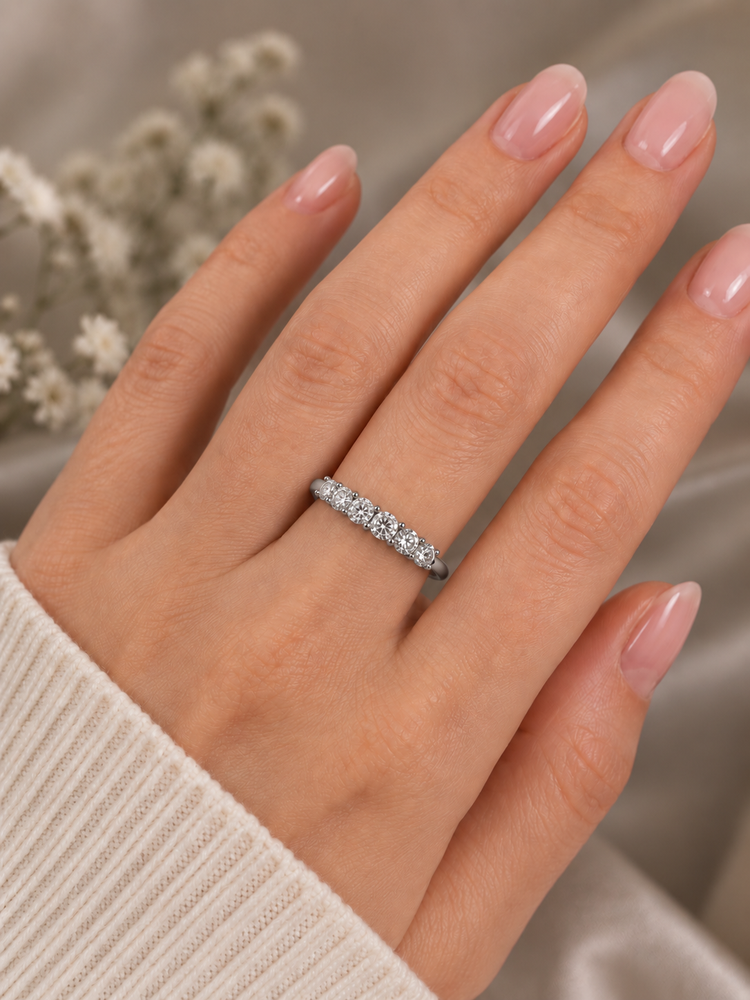 Multi-Stone Diamond Band Ring in 9CT White Gold