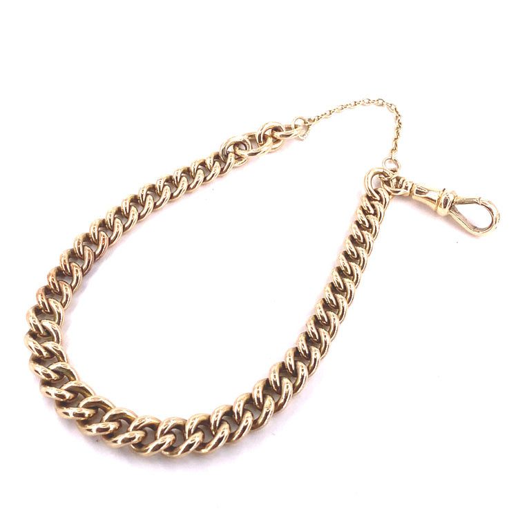 Women’s 9ct Yellow Gold Albert Braclet - 21.9g