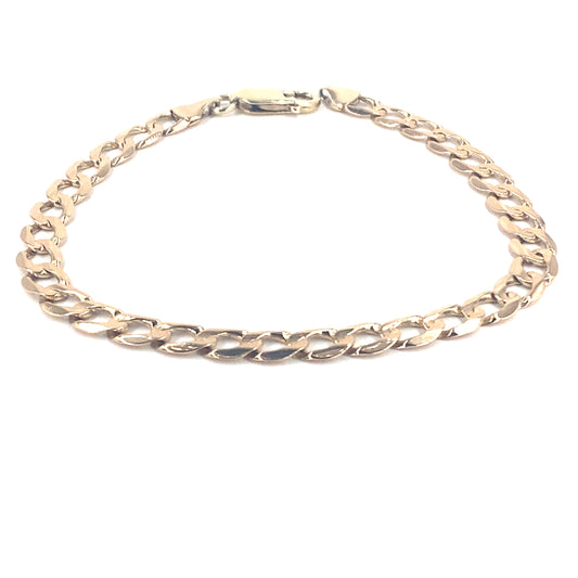 Men’s 9ct Yellow Gold Curb Bracelet - 11g