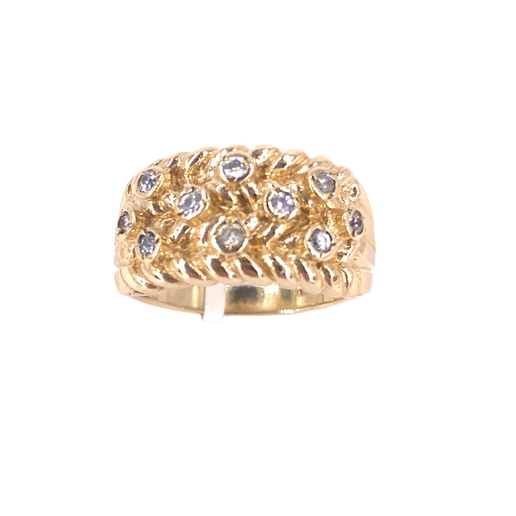 Mens 9ct Yellow Gold Keeper Ring - 12g