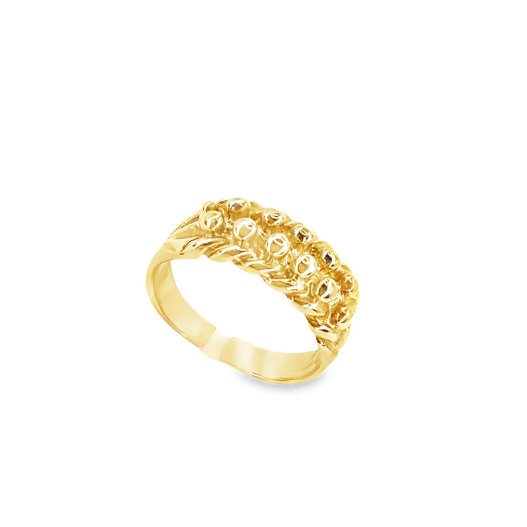 Men’s 9ct Yellow Gold Single Row Keeper Ring - 6g
