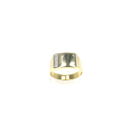 Men’s 9ct Yellow Gold Hollow Square Signet Ring - 2.9g