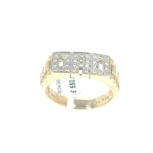 Men’s 9ct Yellow Gold Dad Ring - 5.1g