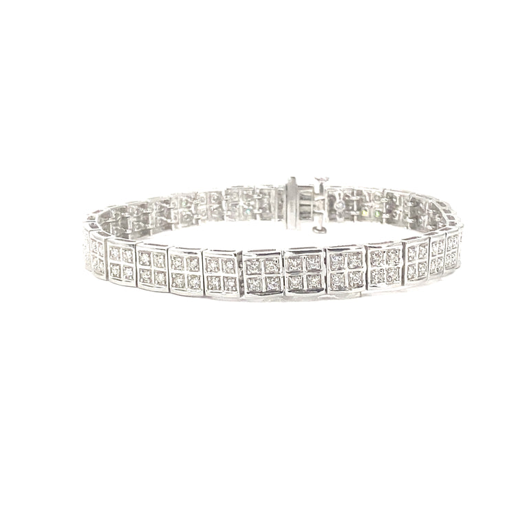 Women’s 9ct White Gold Diamond Tennis Bracelet