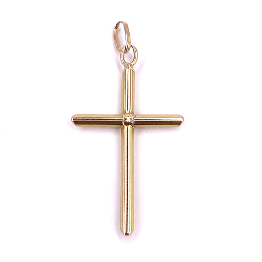 Unisex 9ct Yellow Gold Cross Pendant- 2.2g