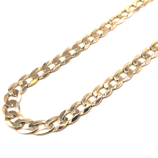 Men’s 9ct Yellow Gold Curb Chain- 26.6g 26”