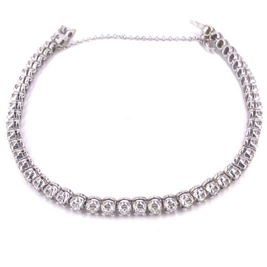 Women’s 18ct White Gold Diamond Tennis Bracelet -14.8g 2.5ct