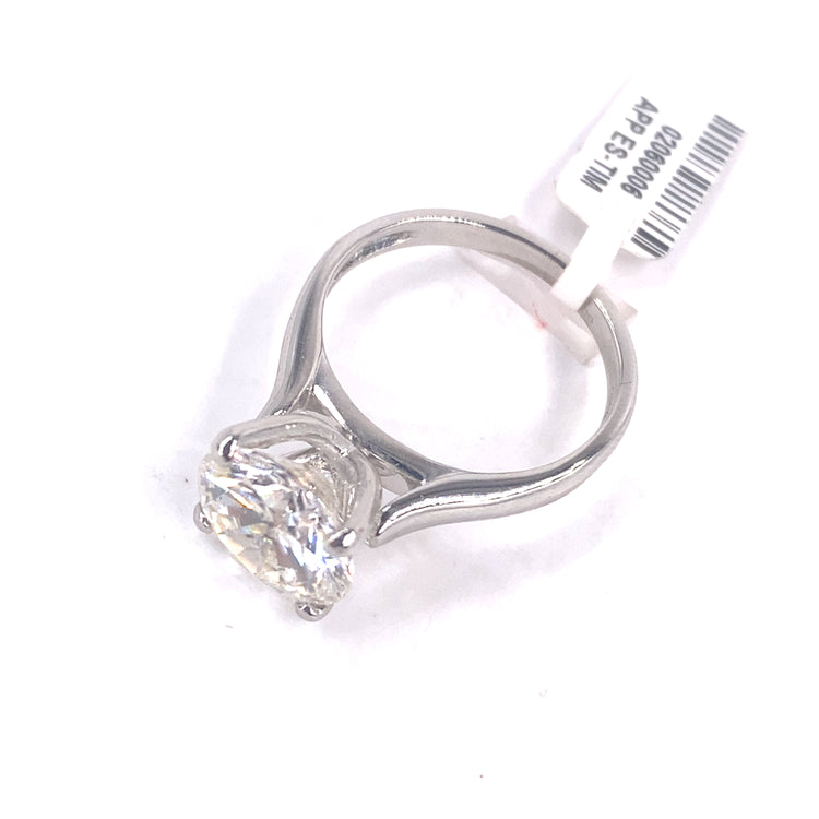 Women’s Platinum Diamond Engagement Ring - 3.27ct G Colour I1 Clarity