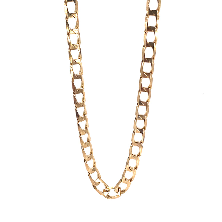 Men’s 9ct Yellow Gold Square Curb Chain - 30g